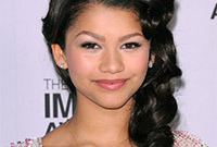Zendaya-coleman-five-minute-curly-updo-side